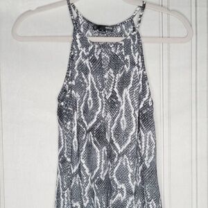 Aqua Snake Print Tank Top